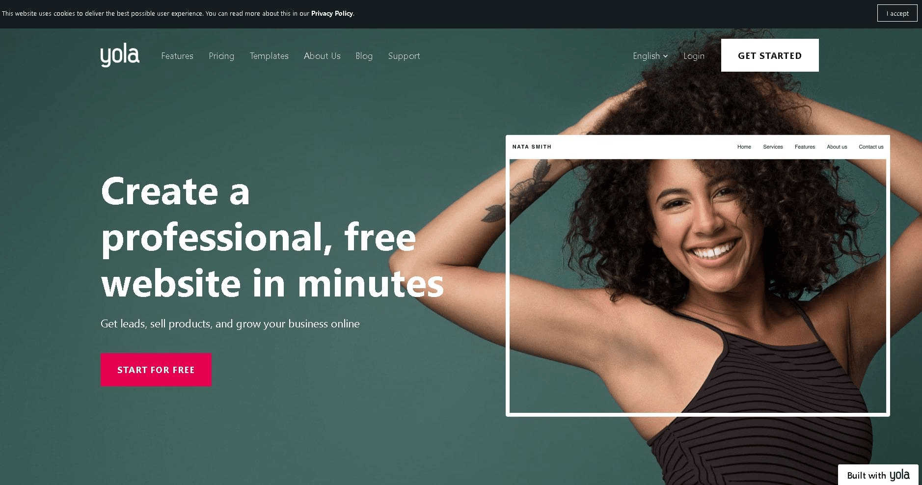 Yola的特点正如它在网站首页上所说的那样:在几分钟内创建专业、免费的网站 Yola的特点正如它在网站首页上所说的那样:在几分钟内创建专业、免费的网站